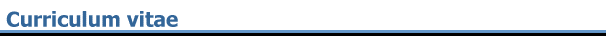Curriculum vitae